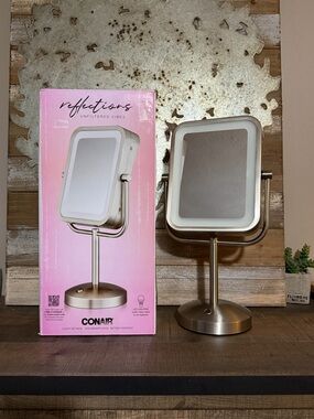 Conair Reflections LED Vanity Mirror in Brushed Silver